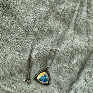 Swarovski Silver Necklace with Iridescent Pendant